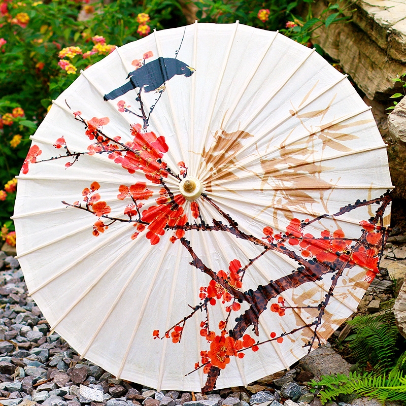 花鸟图案油纸伞