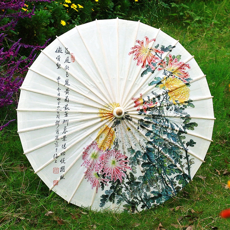 菊花油纸伞