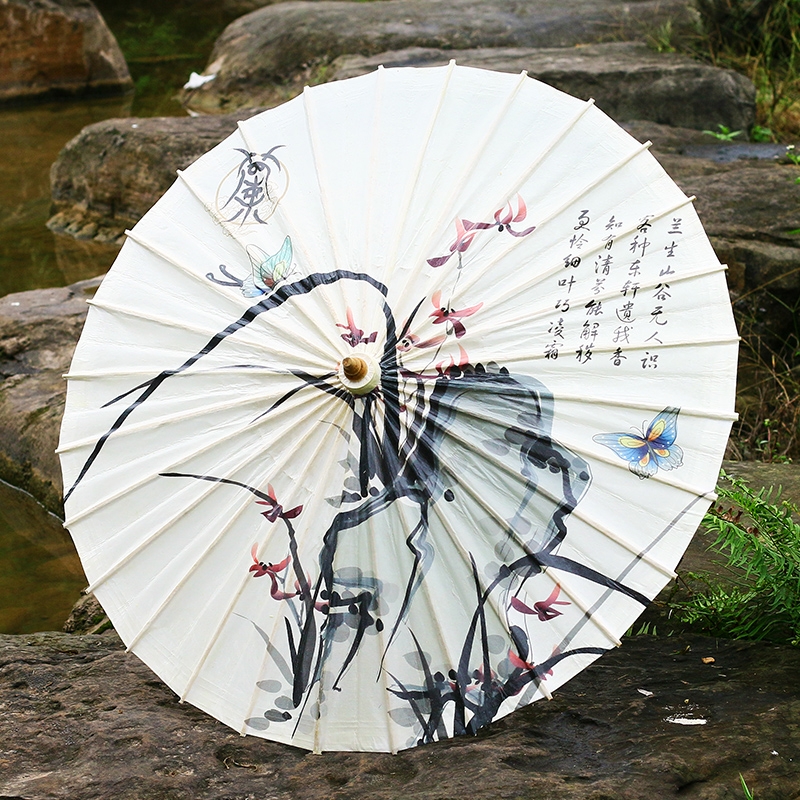 【兰花】彩印油纸伞
