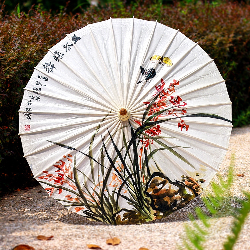 花卉手绘油纸伞