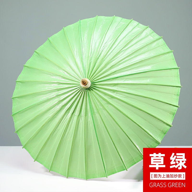 草绿色油纸伞