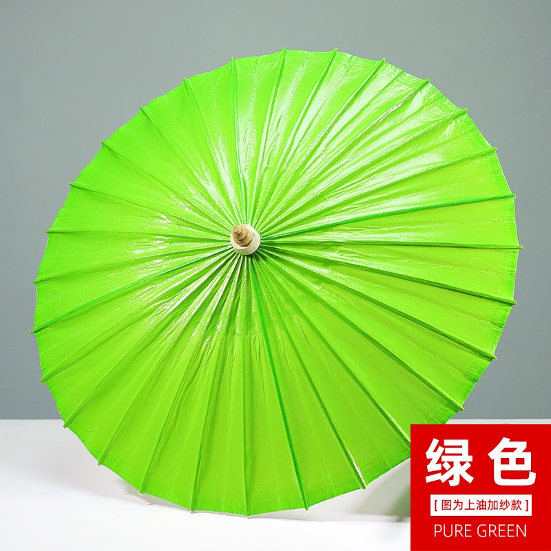 绿色油纸伞