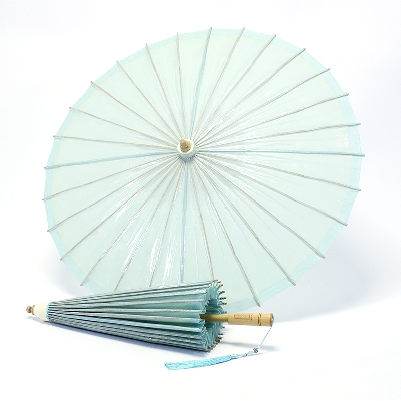 纯色油纸伞
